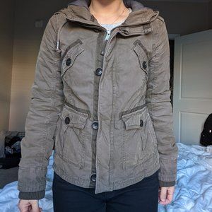 TNA Dark Green Plantoon Utility Jacket Size Small